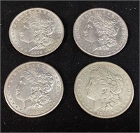 (4) 1879, 1883, 1891 & 1921 MORGAN SILVER DOLLARS