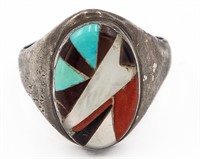 R&GR Zuni Sterling Spiny Oyster Turquoise Ring