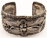 Mike Thomas Jr. Navajo Sterling  Cuff Bracelet