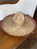 Vintage Straw Sombrero Hat