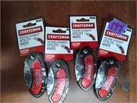 4 Craftsman Folding Lockback Utility Knives