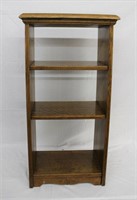 3 shelf quarter sawn oak open book shelf