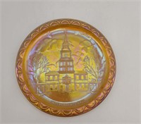 Carnival Glass Independence Hall Plate