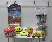 Assorted Plush, Poster & Stuffed Animal Holder