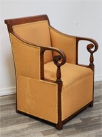 Late 19th Cent Art Deco twisted handle box chair.