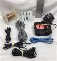 D2) LOT OF MISC WIRES & CORDS