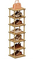 (new) Vertical Shoe Rack 6 Tier Bamboo Shoe Shelf