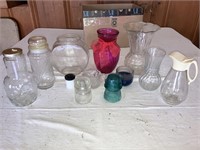 Glass Insulators/Pitcher/Vases/More
