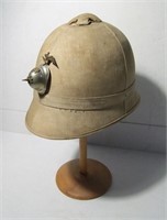 C/1900 Linen and Leather English “Pith" Helmet