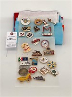 Collectible Lion Club Pins and Felt