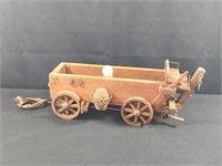VINTAGE WOODEN COVERED WAGON LAMP (MISSING ...