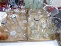 2 boxes clear glassware