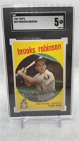 1959 Topps #439 Brooks Robinson SGC 5 Baseball