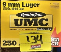 REMINGTON 9MM LUGER, 115 GR MC