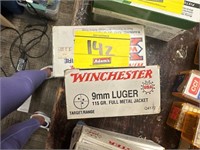 (2) WINCHESTER 9MM LUGER, 115 GR, FMJ