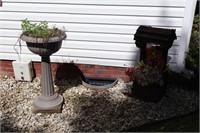 Bird Bath, Wind Chime, & Decor