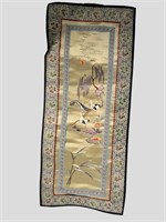 19 th CHINESE EMBRODERY bird with flower goose