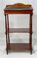 Mahogany stand up desk, 3 levels, gallery back,