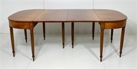 Cherry dining table, Sheraton, 2 part with drop