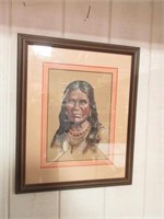 Richard Cambell 1973 Native American Framed Print