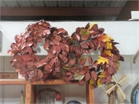 2 Fall Foliage Wreaths -16" Diameter