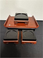 SET  OF 4 ASIAN STYLE DISPLAY STANDS