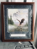 Framed Eagle Painting