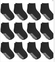 12 Pairs Non-Slip Toddler Socks 1-3T

With