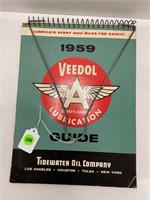 1959 VEEDOL SAFETY CHECK LUBRICATION GUIDE BOOK