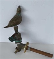 Decorative Bronze "Quail" Water Spigot