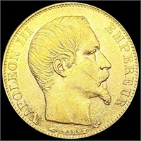 1858-A France .1867oz Gold 20 Francs UNCIRCULATED