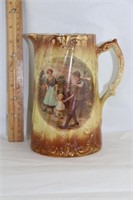Antique English Milk PItcher with Family Farming