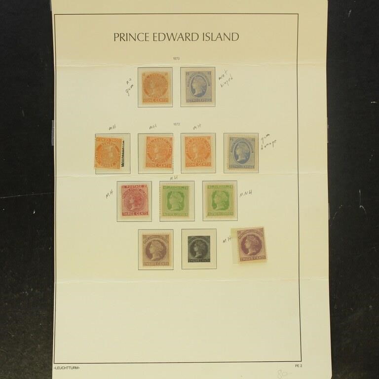 Prince Edward Island Stamps Mint No Gum & Used on