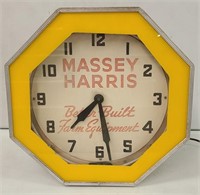 Massey Harris Neon Clock, original