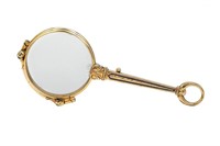 ANTIQUE GOLD LORNETTE GLASSES, 25.8g