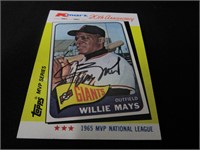 1982 TOPPS WILLIE MAYS AUTOGRAPH GIANTS COA