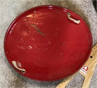 Vintage metal snow saucer
