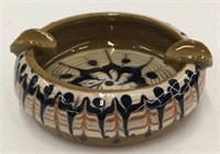 Hand Decorated Redware Pottery Tray