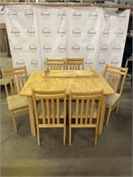 Luan wood country style dining set
