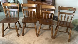 Four  Roxton maple chairs