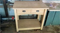 Rolling Kitchen Island 23.5x35.5 x 36 in Tall.