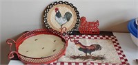 Beautiful rustic metal serving tray with feet,