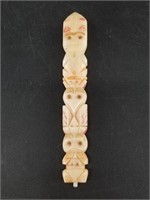 Old bone totem carved in 1940s, Nome style, with i