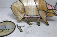 Pig Stained Glass , Hind Leg Needs to be Repaired