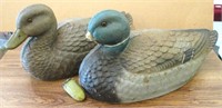 (2) Antique General Fibre Co Duck Decoys