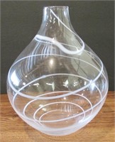 Art Glass Swirl Design Vase