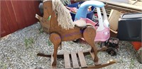 Wooden rocking horse