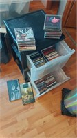 Vintage rock &country cds w/stand