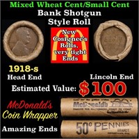 Lincoln Wheat Cent 1c Mixed Roll Orig Brandt McDon