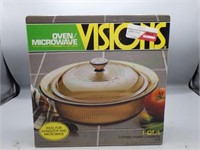 Visions Corning Multi-Use, Round Cookware w/ lid